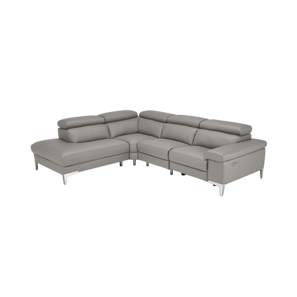 Casa Italia Furniture 4 Piece Leather Power Reclining Sectional Wayfair   4   Piece Leather Power Reclining Sectional 